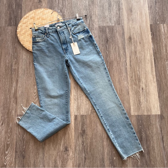 NWT good American good classic jeans skinny ish fit hi rise gap proof waistband - Picture 1 of 7
